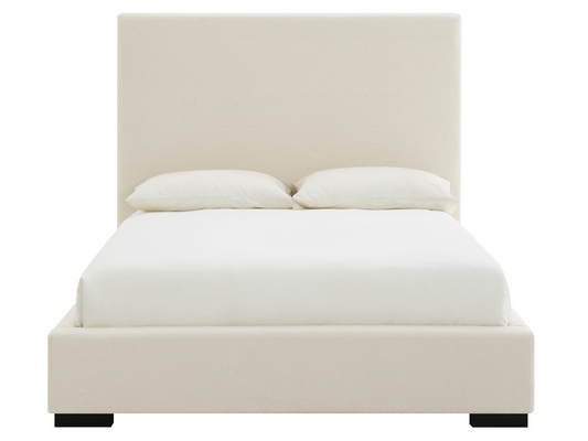 Luciano Bouclé Fabric Bed - Queen - Ivory
