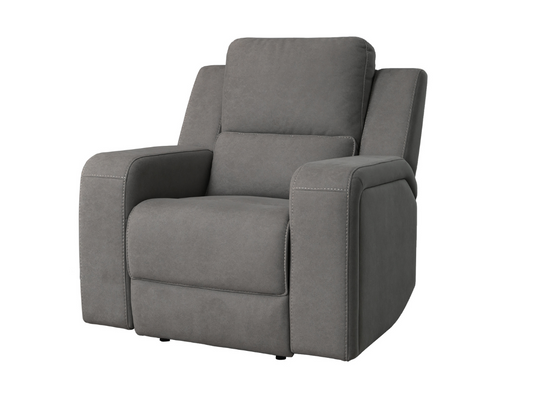 Margaret Fabric Manual Recliner - Charcoal