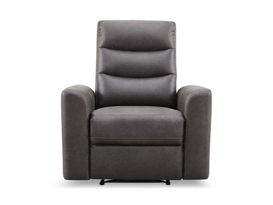Bentley Fabric Manual Recliner - Gray