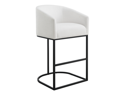 Jace Upholstered Bar Stool - White