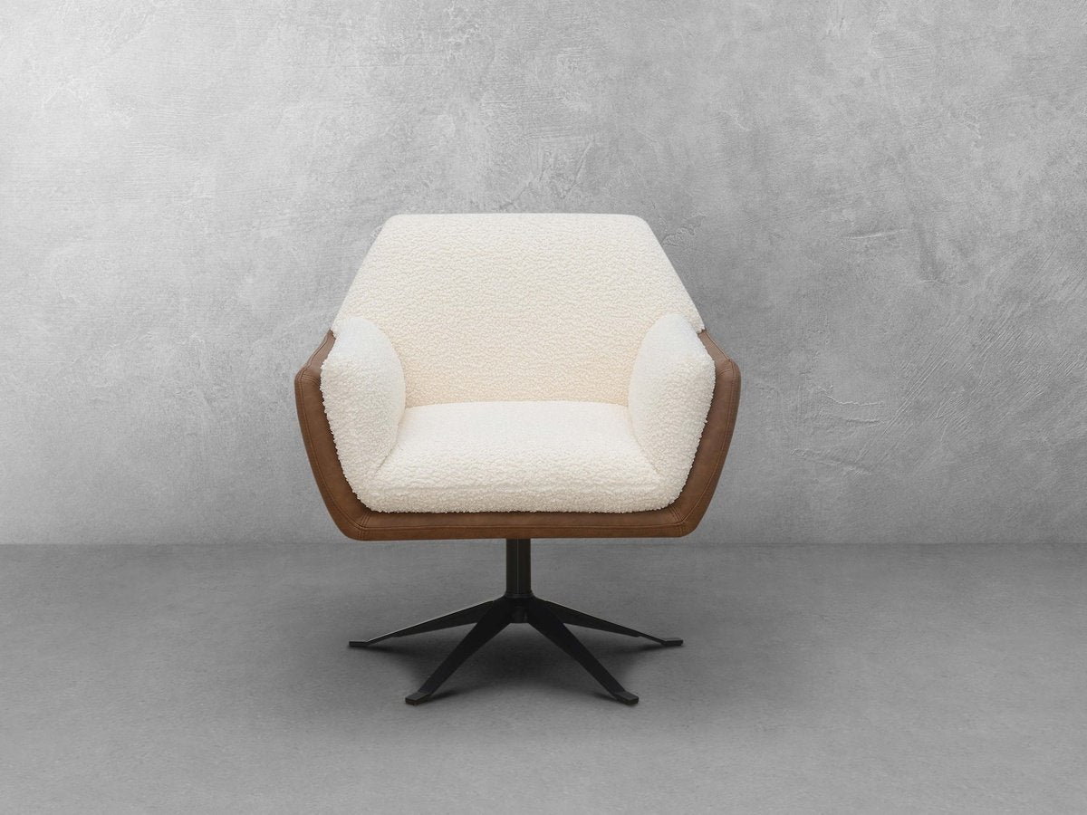 Helvetica Leather Swivel Office Chair