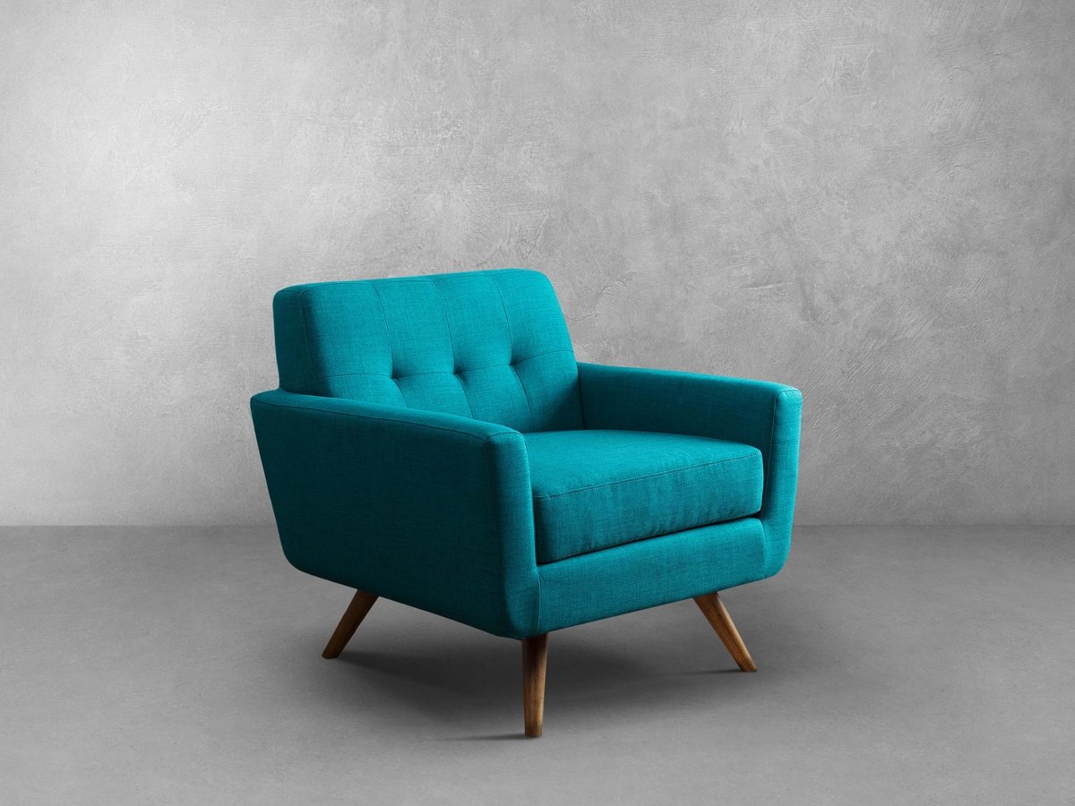 Teal and grey online accent chair