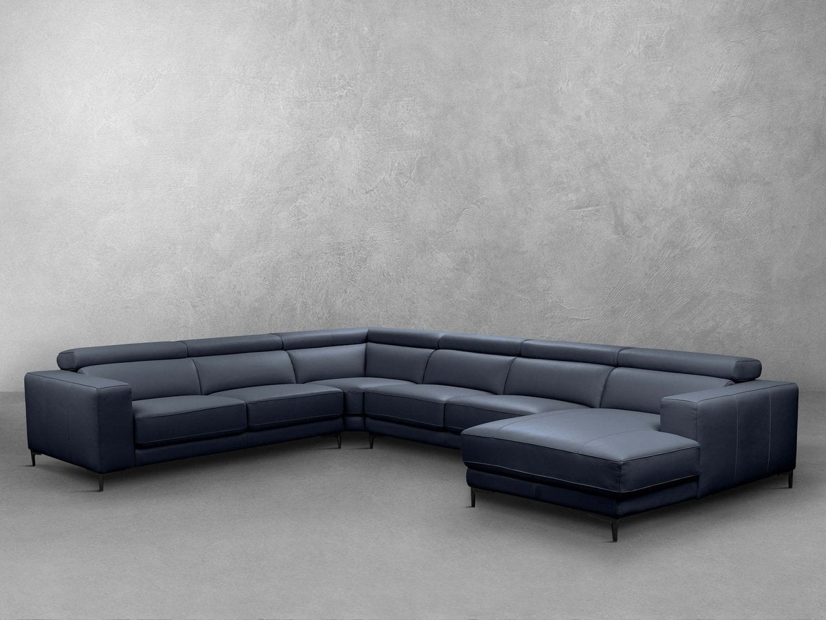 Claudius Leather Sectional With Power Seats And Manual Headrests 