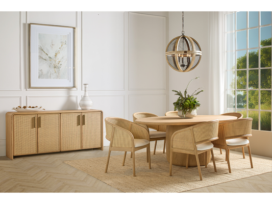 Pauline Oak Oval Dining Table 78" - Blonde