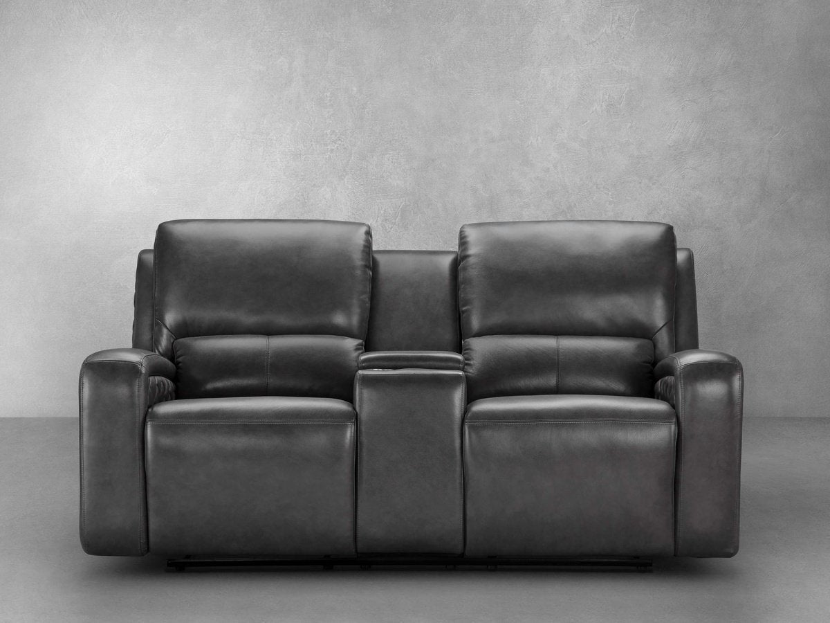 Raymond Leather Power Reclining Loveseat