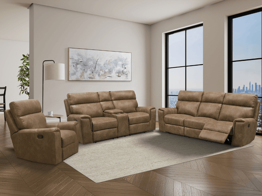 Lawrence Fabric Reclining Sofa Set - Abbyson - Living Room