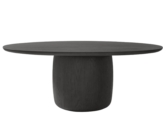Pauline Oak Oval Dining Table 78" - Black - Abbyson - Dining Room