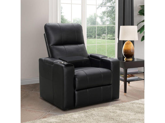 Rider Power Recliner - Black - Abbyson - Living Room