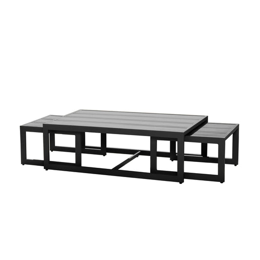 Torren 3-pc Nesting Table Set - White - Abbyson - Outdoor