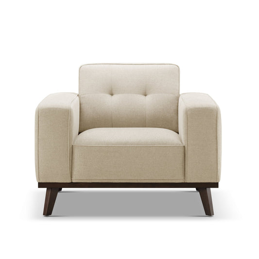 Vicenza Mid-Century Upholstered Chair - Beige - Abbyson - Living Room