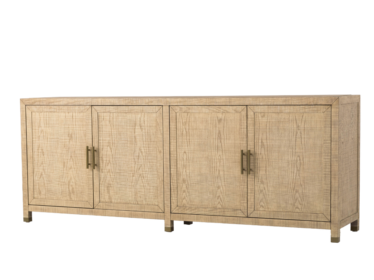 Bacara Modern Classic Wood Brushed 4 Door Sideboard 89'