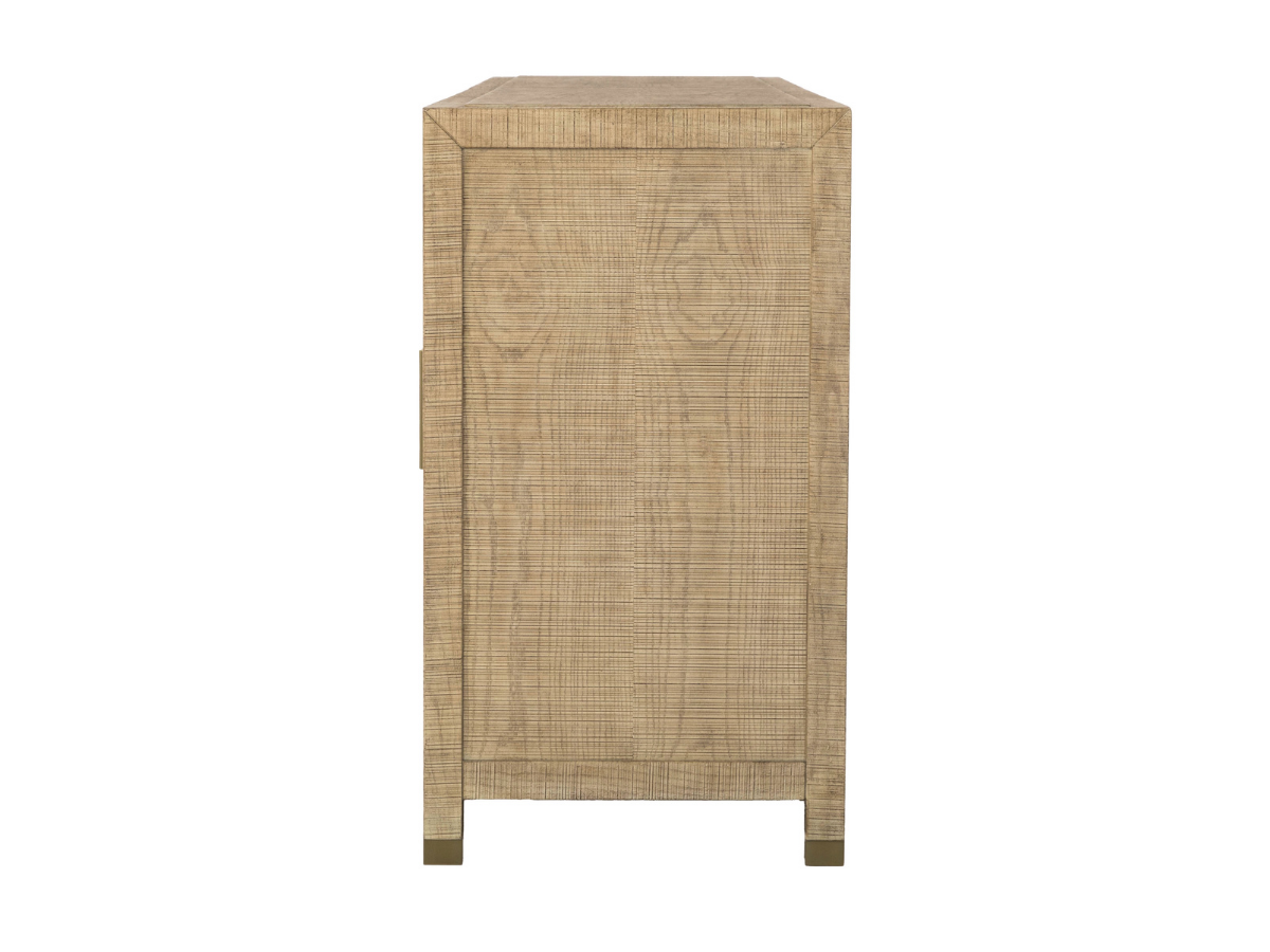 Bacara Modern Classic Wood Brushed 4 Door Sideboard
