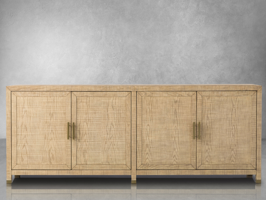 Bacara Modern Classic Wood Brushed 4 Door Sideboard