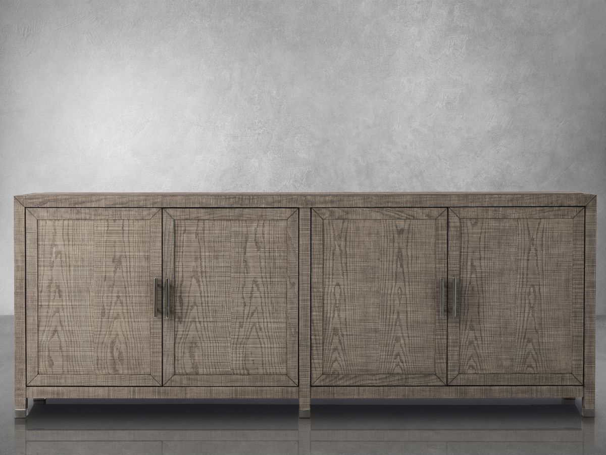 Bacara Modern Classic Wood Brushed 4 Door Sideboard