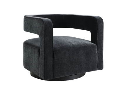 Lunar Stain-Resistant Fabric Swivel Chair