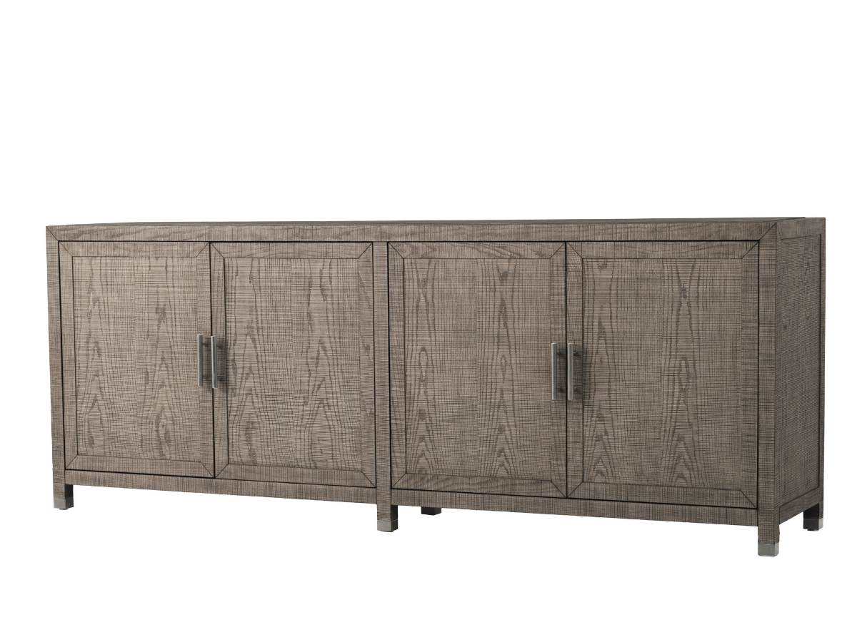 Bacara Modern Classic Wood Brushed 4 Door Sideboard 89'