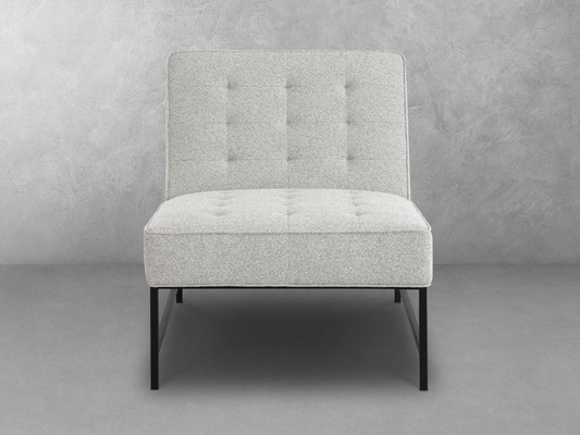Astor Tufted Fabric Chair - Ivory