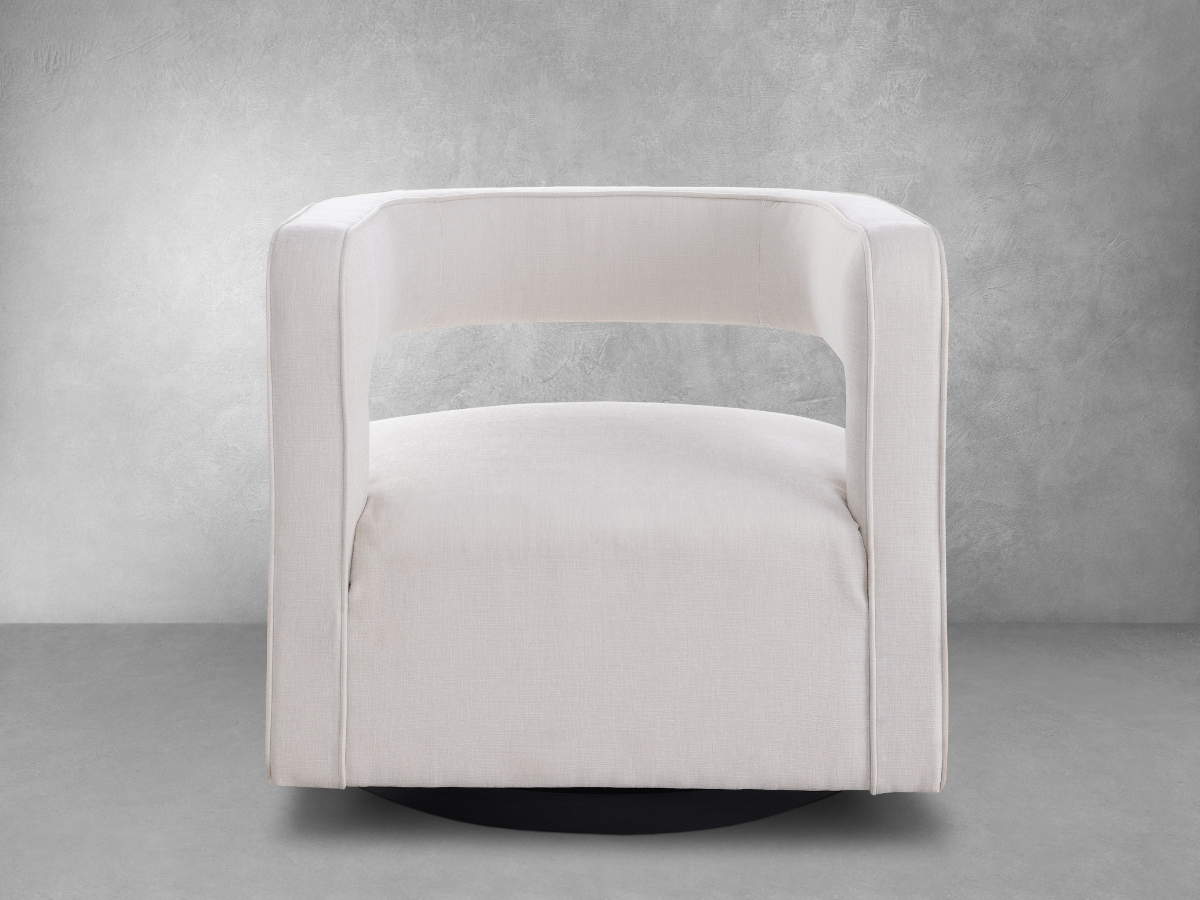 Lunar Stain-Resistant Fabric Swivel Chair