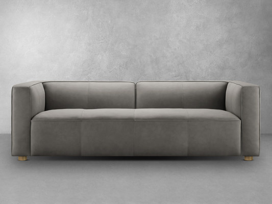 Matteo Nubuck Leather Sofa - Gray