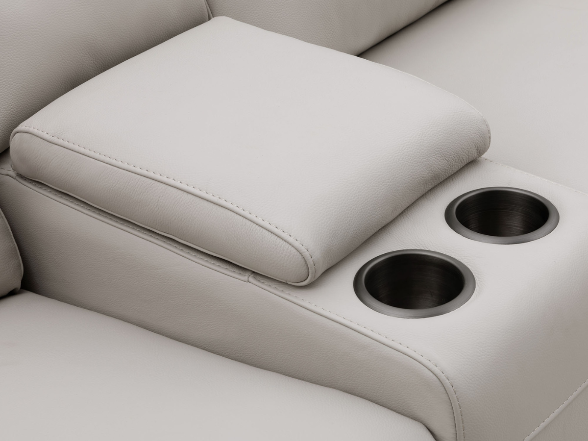 Kimmel Power Reclining Leather Sectional with Power Headrests