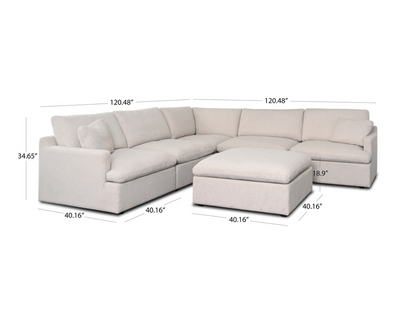 Capri Feather and Down 6-pc Modular Sectional