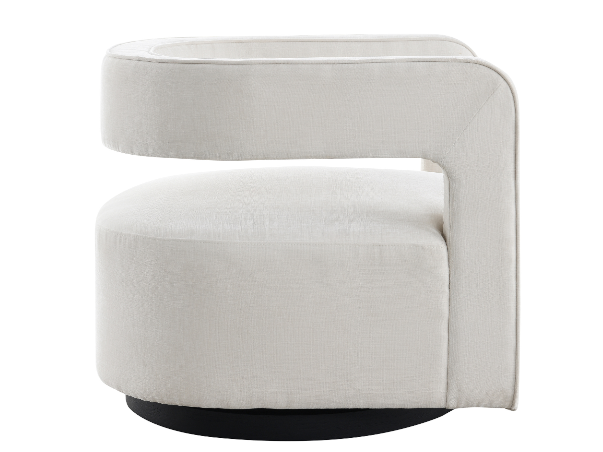 Lunar Stain-Resistant Fabric Swivel Chair