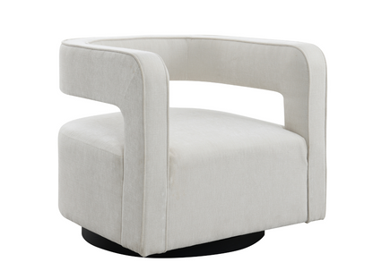 Lunar Stain-Resistant Fabric Swivel Chair