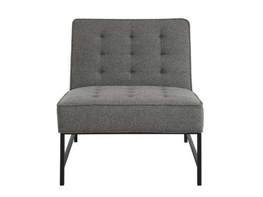 Astor Tufted Fabric Chair - Dark Gray