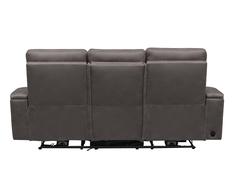 Avenger Fabric Power Reclining Sofa with Dropdown Table