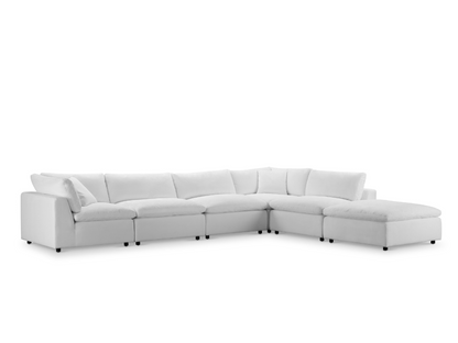 JoJo Fletcher Luxe Feather and Down 6-pc L-Shaped Sectional Set