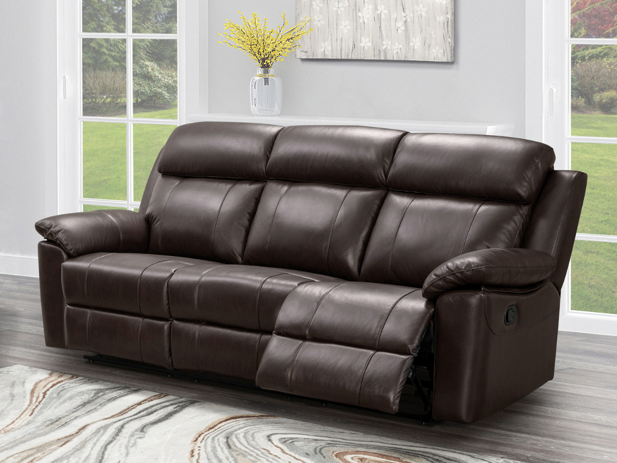 Braylen Top Grain Leather Reclining Sofa And Loveseat Set