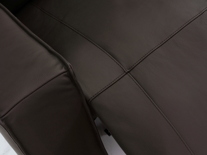 Layton Leather Power Recliner - Brown