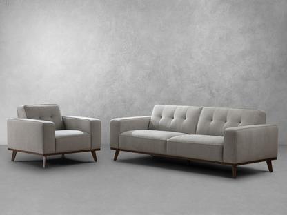 Vicenza Mid-Century Upholstered 2-pc Sofa and Chair Collection