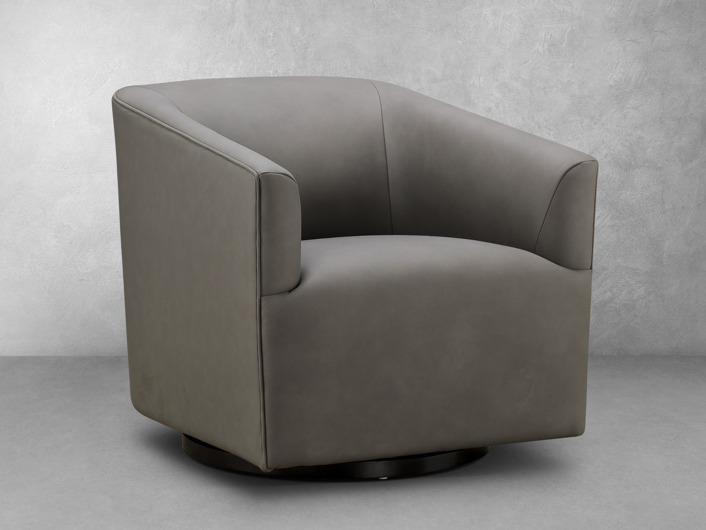 Wells Nubuck Leather Swivel Chair