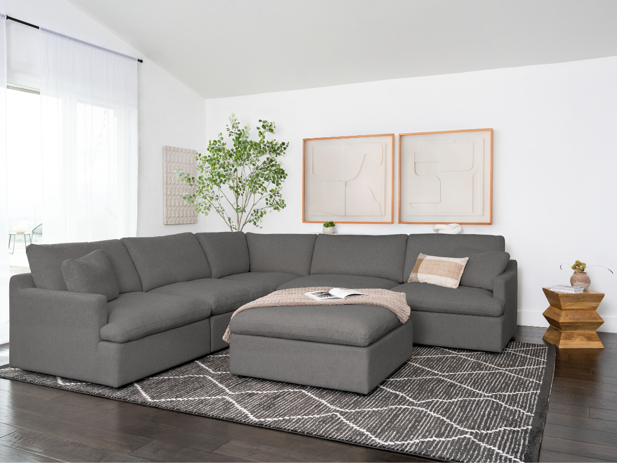 Capri Feather and Down 6-pc Modular Sectional