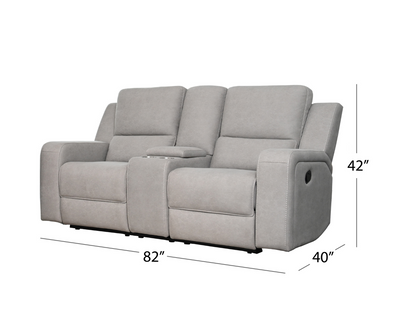 Margaret Fabric Manual Reclining Loveseat