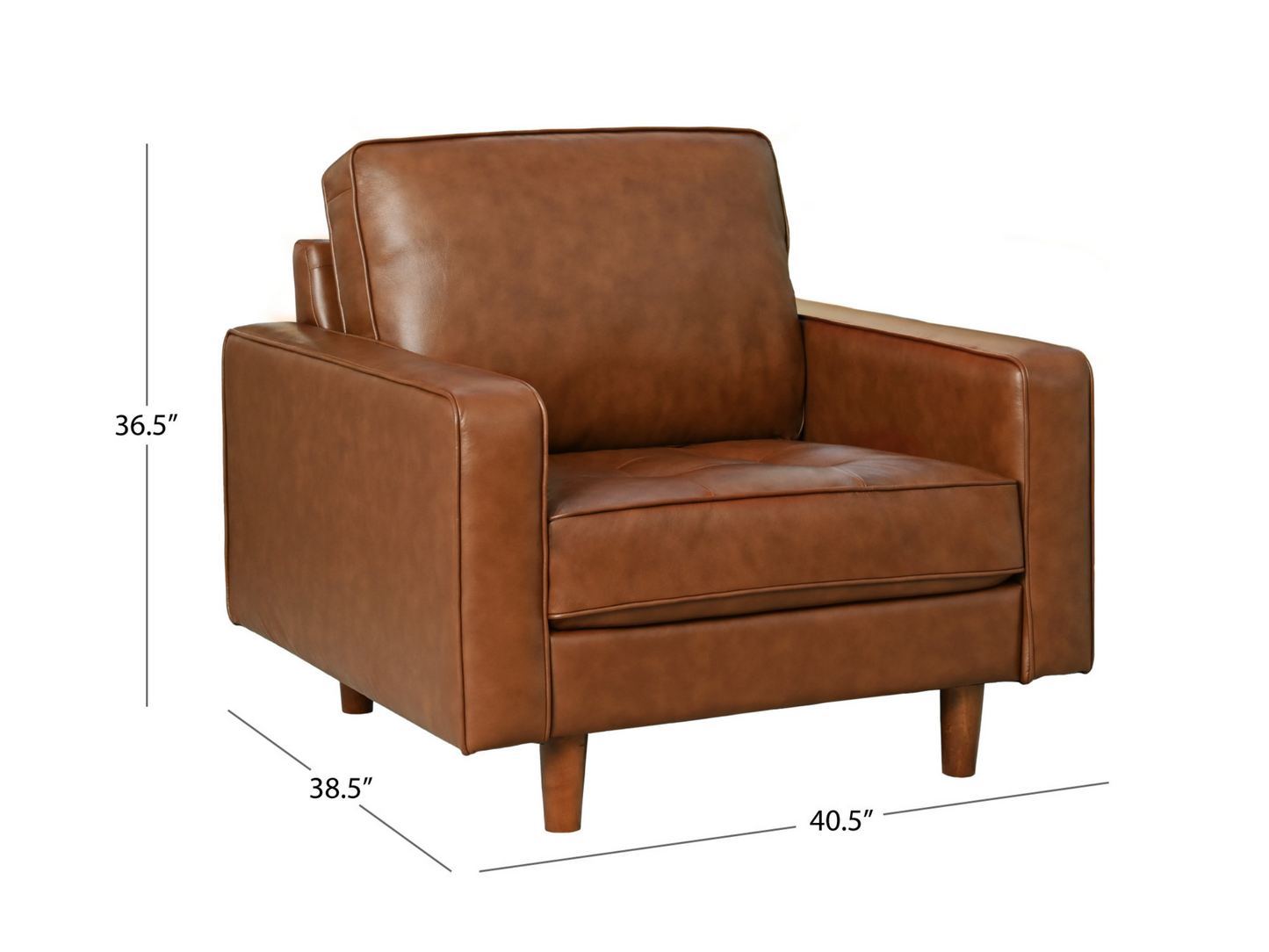 Holloway Mid-Century Leather Armchair