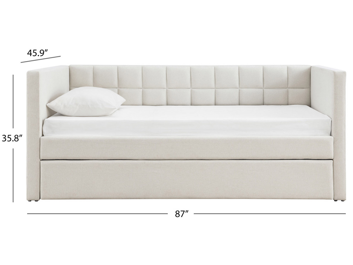 Aveline Upholstered Twin Daybed with Trundle