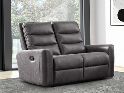 Bentley Fabric Manual Reclining Loveseat - Gray
