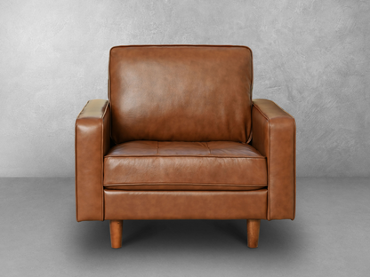 Holloway Mid-Century Leather Armchair