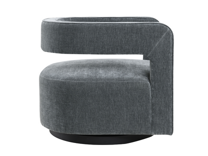 Lunar Stain-Resistant Fabric Swivel Chair