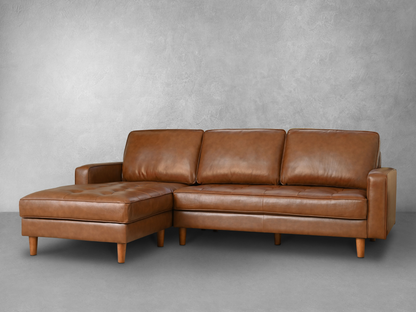 Holloway Mid-Century Leather Sectional