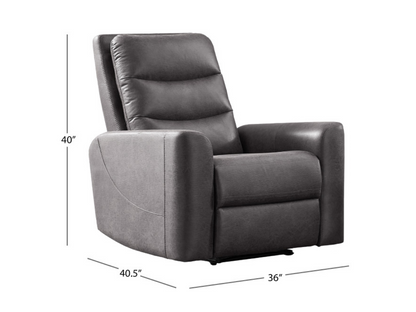 Bentley Fabric Manual Recliner - Gray