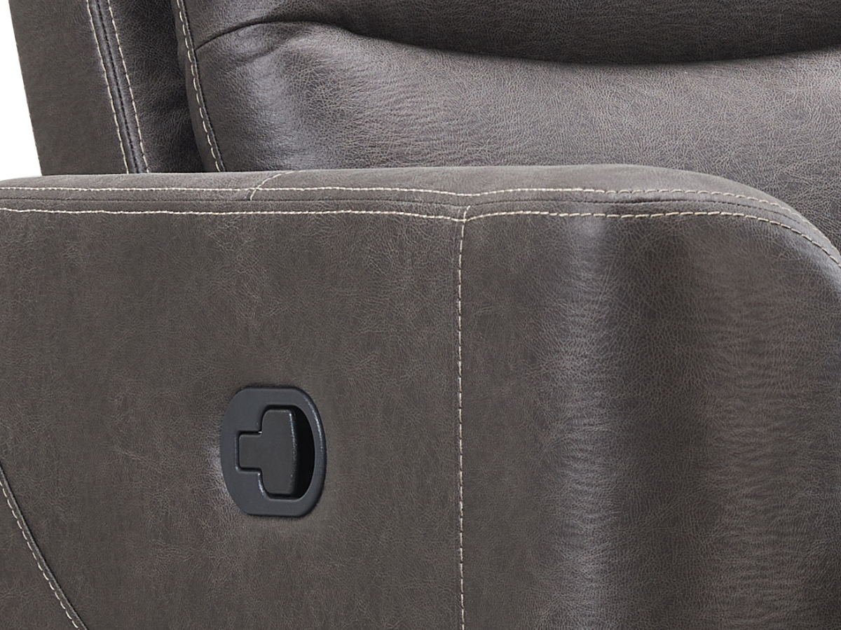 Bentley Fabric Manual Reclining Loveseat - Gray