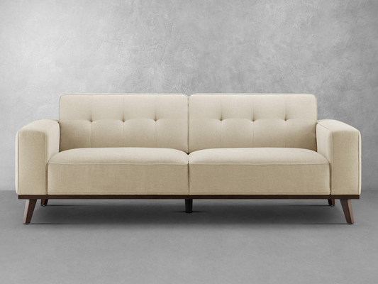Vicenza Mid-Century Upholstered Sofa - Beige