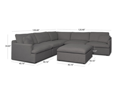 Capri Feather and Down 6-pc Modular Sectional