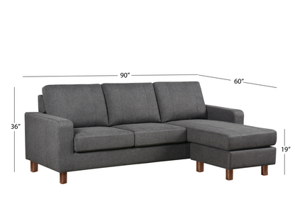 Berkeley Fabric Reversible Sectional