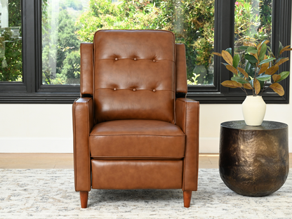 Holloway Mid-Century Leather Recliner