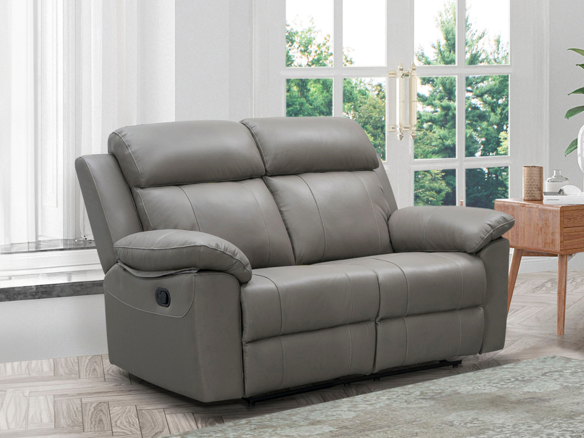 Braylen Top Grain Leather Reclining Sofa And Loveseat Set