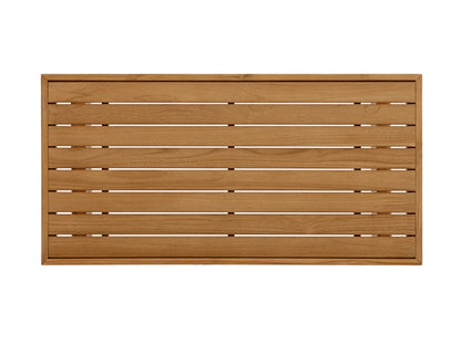 Santino® Outdoor Sofa & Coffee Table Collection - White Fabric with Teak Frame